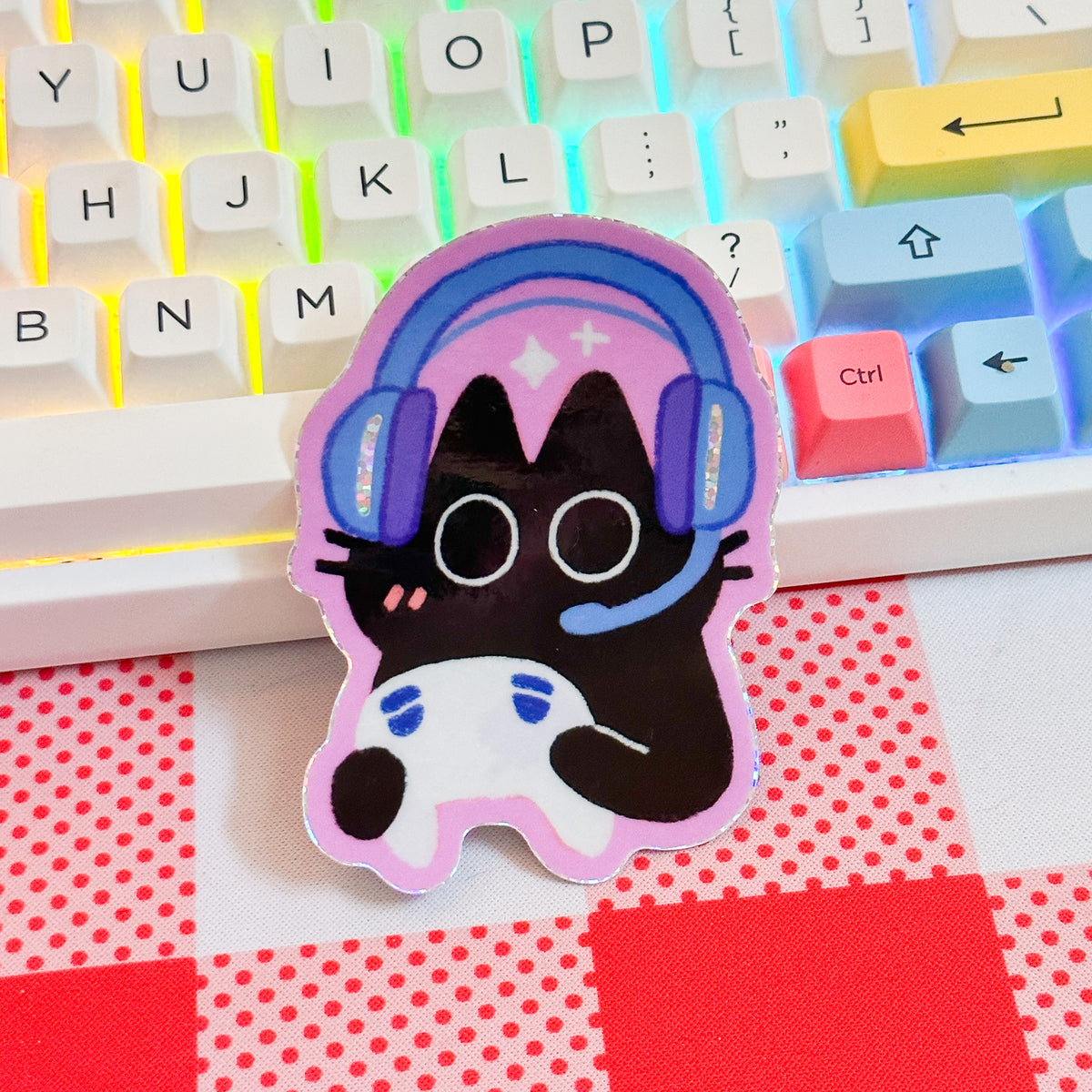 gamer cat sticker april 2023 – cheyenne barton